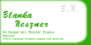 blanka meszner business card